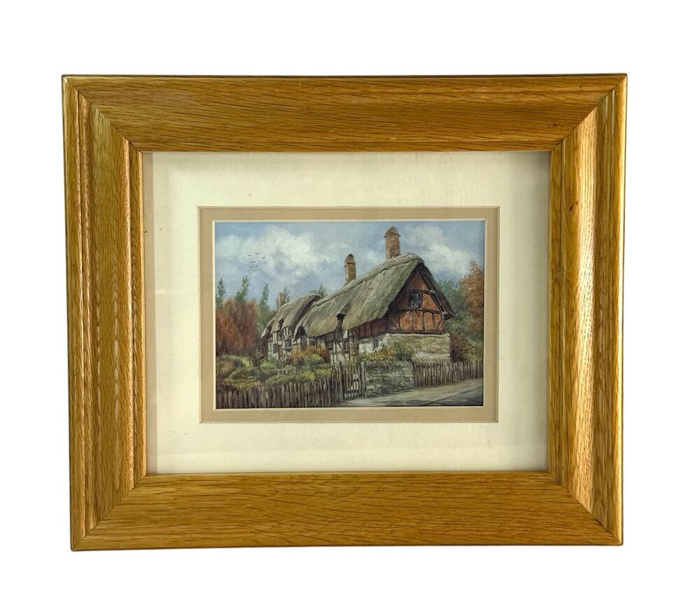 Anne Hathaway’s Cottage Shottery England Framed Art Print Shakespeare 13x11